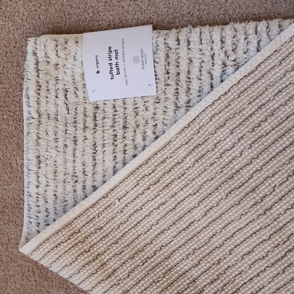 West Elm Grey Striped Bath Mats - Picture 6 of 6